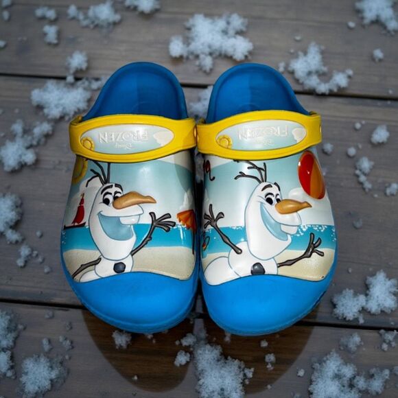 Toddler CROCS Disney Frozen Olaf Clog Electric Blue Size 12 13 - Picture 1 of 8